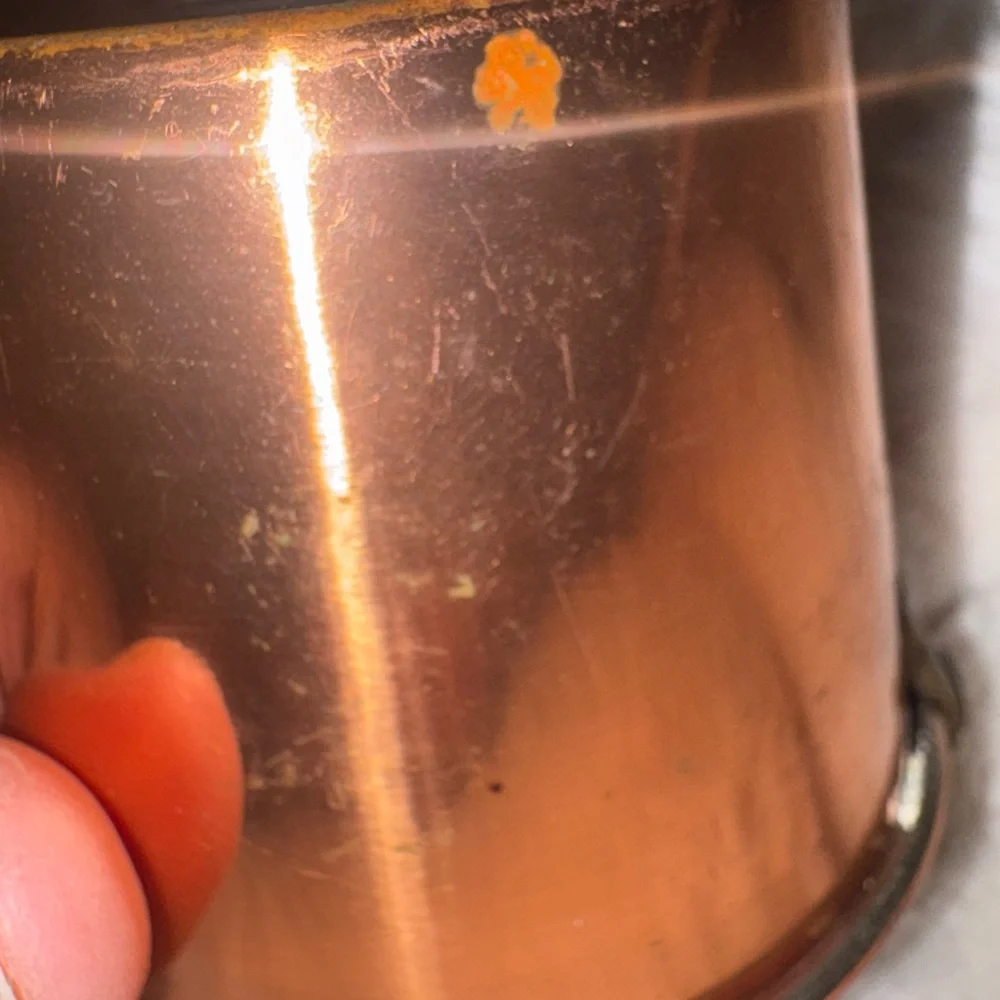 Vintage small Copper Bucket with Brass Handle